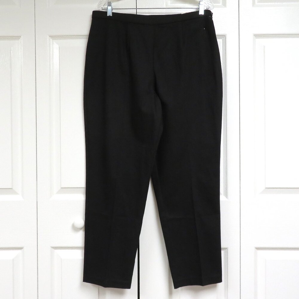 NWT St. John's Bay 14P Comfort Waist Pants Black Solid